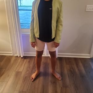 Pale Green Leather Jacket